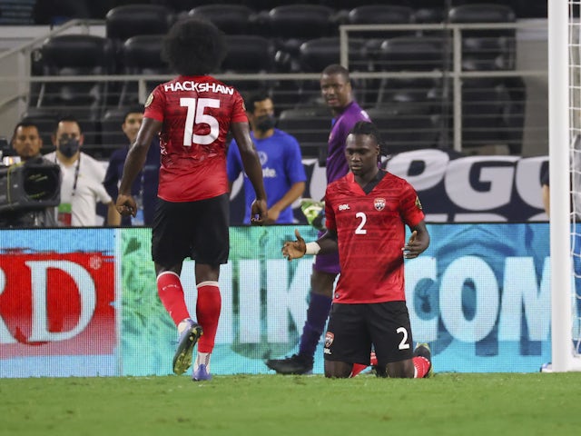 Aubrey David and Naveal Hackshaw with Trinidad and Tobago at the 2021 Gold Cup