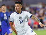 Bryan Tamacas in action for El Salvador against the USA at the 2023 Nations League