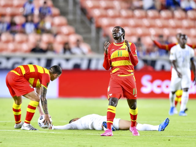 Shavon John-Brown with Grenada at 2021 Gold Cup