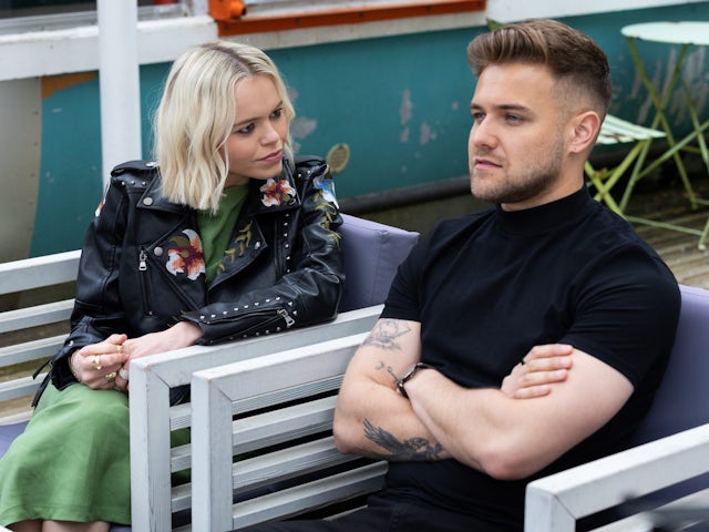 Dilly and Ethan on Hollyoaks on July 18, 2023