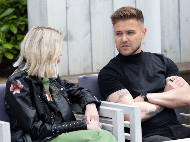 Dilly and Ethan on Hollyoaks on July 18, 2023