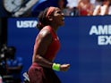 Coco Gauff reacts at the US Open on September 5, 2023