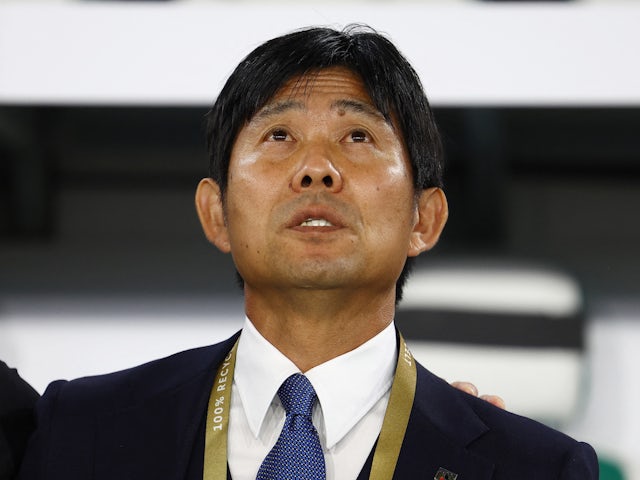 Japan coach Hajime Moriyasu before the match on September 9, 2023