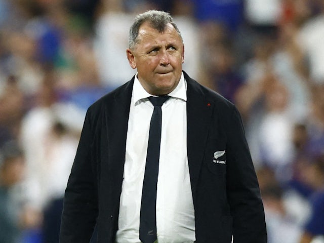 New Zealand head coach Ian Foster looks dejected after the match on September 8, 2023