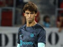 Barcelona's Joao Felix during the warm up before the match on September 3, 2023