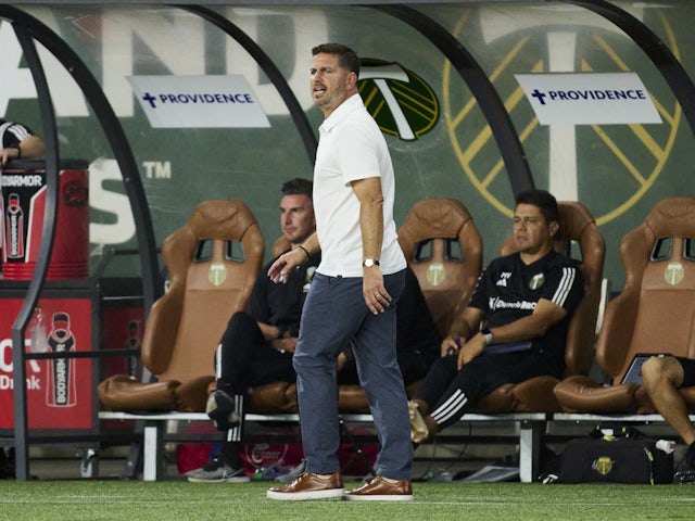 Portland Timbers interim head coach Miles Joseph calls out instructions on September 10, 2023