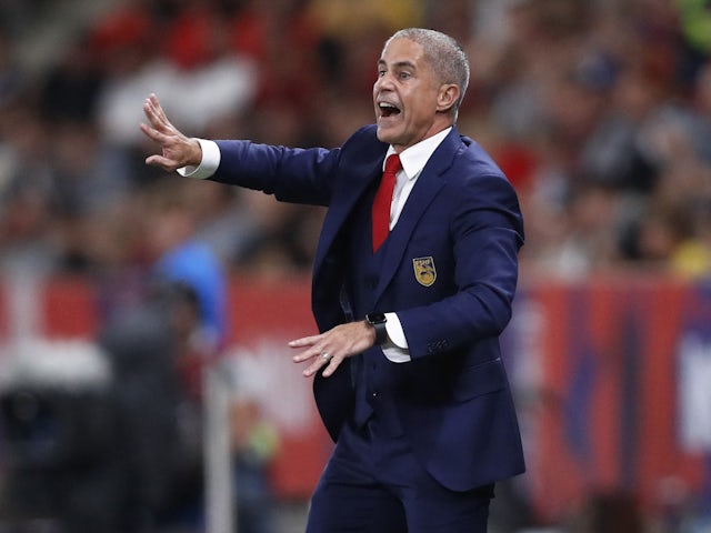 Albanias trener Sylvinho reagerer 7. september 2023