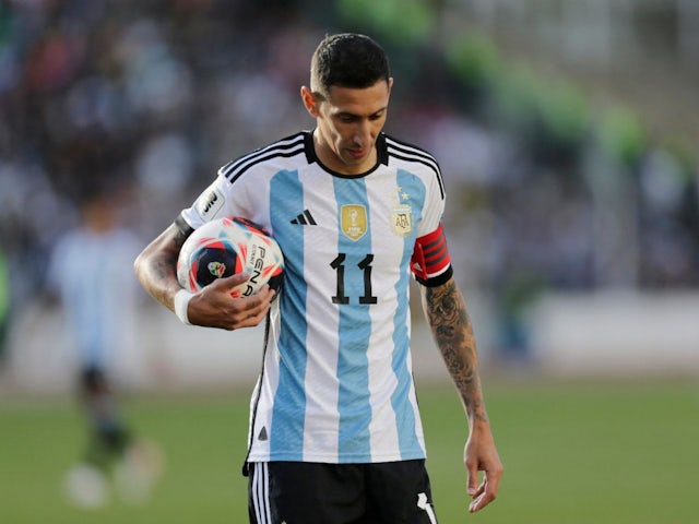 Argentina's Angel Di Maria during the match on September 12, 2023