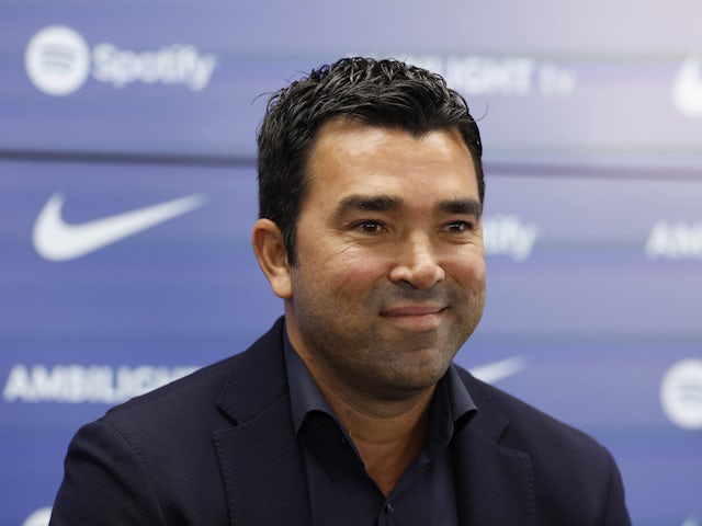 FC Barcelona sporting director Deco speaks during the board meeting on September 13, 2023