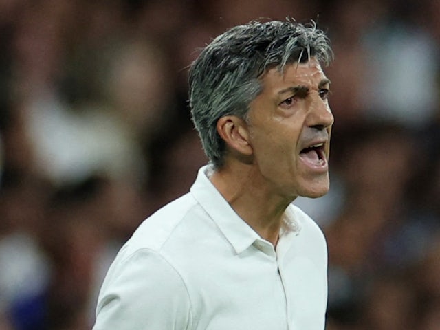 Real Sociedad coach Imanol Alguacil on September 17, 2023