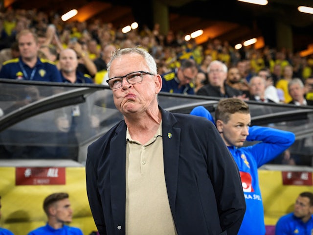 Sweden coach Janne Andersson reacts on September 12, 2023