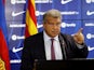 FC Barcelona president Joan Laporta speaks during the board meeting on September 13, 2023