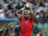 England's Kyle Walker takes a throw-in on September 9, 2023