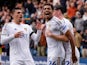 Leeds United's Georginio Rutter celebrates scoring their third goal with teammates on September 17, 2023