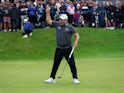 Ryan Fox celebrates winning the BMW PGA Championship on September 17, 2023.