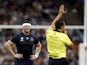  England's Tom Curry before being shown a yellow card by referee Mathieu Raynal on September 9, 2023