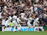 Tottenham Hotspur's Dejan Kulusevski celebrates scoring their second goal on September 13, 2023