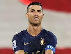 Al Nassr's Cristiano Ronaldo reacts on September 19, 2023