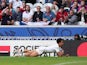 England's Marcus Smith scores their fifth try on September 23, 2023