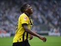 Borussia Dortmund's Jamie Bynoe-Gittens reacts on August 27, 2022