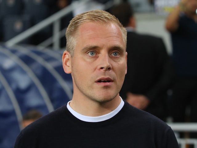 FC Nordsjaelland coach Johannes Hoff Thorup before the match on September 21, 2023