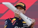Max Verstappen celebrates winning the Japanese Grand Prix on September 24 2023.
