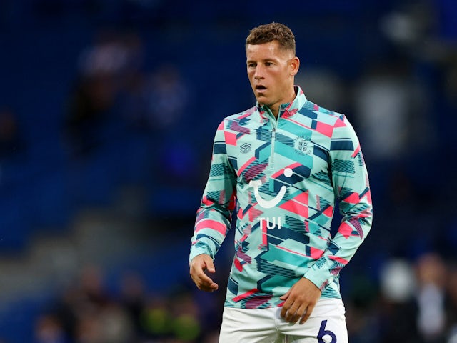Ross Barkley during the warm up before the match on August 25, 2023