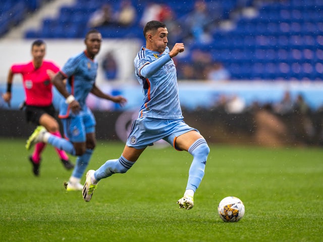 New York City FC forward Julian Fernandez in action versus Toronto