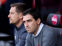 Bournemouth manager Andoni Iraola before the match on September 30, 2023