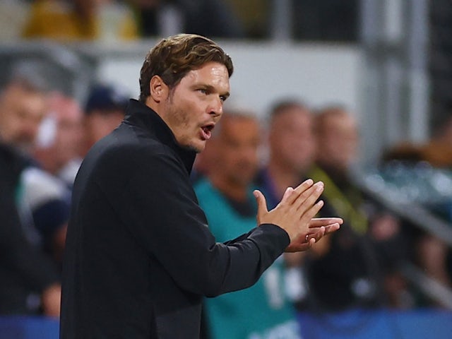 Borussia Dortmund coach Edin Terzic reacts on September 29, 2023
