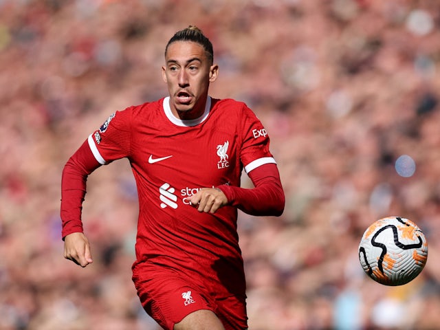 Liverpool's Kostas Tsimikas in action in August 2023