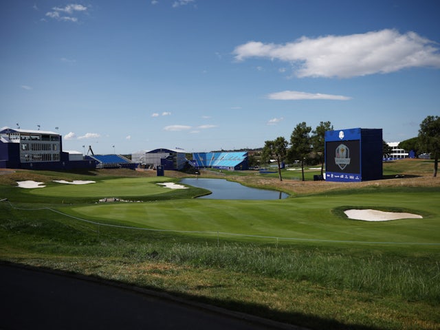 The opening hole at Marco Simone Golf and Country Club ahead of the 2023 Ryder Cup.