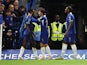 Chelsea's Nicolas Jackson celebrates scoring their first goal on September 27, 2023