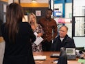 Carla, Sarah, Michael and Stephen on Coronation Street on October 4, 2023