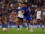 Fulham's Joao Palhinha in action with Chelsea's Armando Broja on October 2, 2023