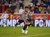New York Red Bulls defender Julian Hall in action in August 2023