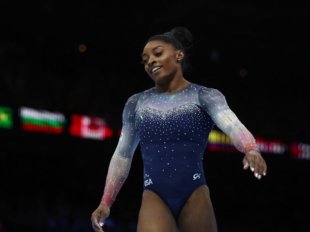 Simone Biles pictured on October 4, 2023