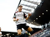 Fulham's Tom Cairney celebrates scoring their second goal on October 7, 2023