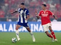 Benfica's Angel Di Maria in action with FC Porto's Alan Varela on September 29, 2023