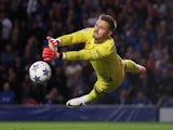 Rangers' Jack Butland in action on August 22, 2023