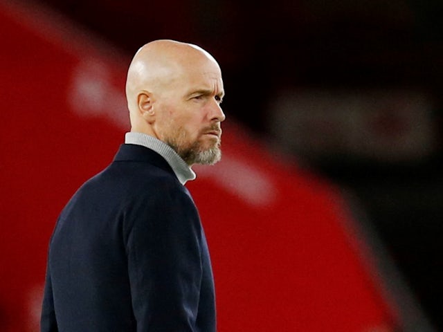 Manchester United manager Erik ten Hag pictured before the match on October 21, 2023