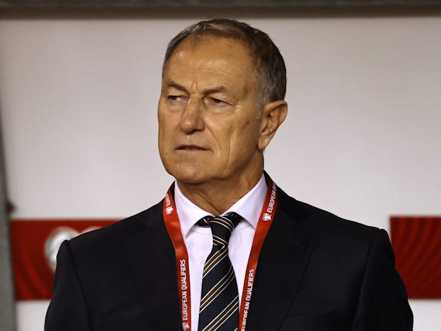 Azerbaijan coach Gianni De Biasi before the match on October 16, 2023