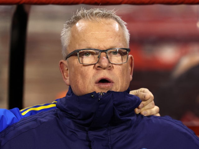 Sweden coach Janne Andersson before the match on October 16, 2023