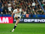 England's Owen Farrell scores a penalty on October 21, 2023