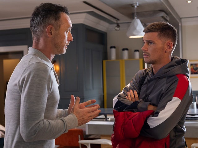 Ste and James on Hollyoaks on October 9, 2023
