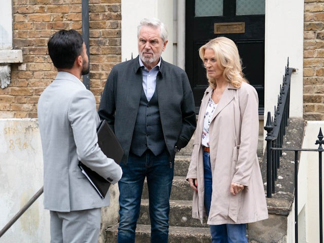 Vinny, Rocky and Kathy on EastEnders on October 17, 2023