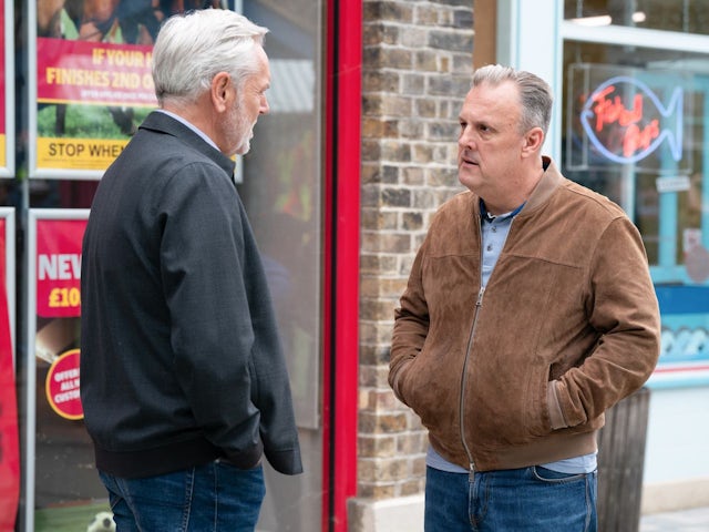 Rocky and Harvey on EastEnders on October 16, 2023