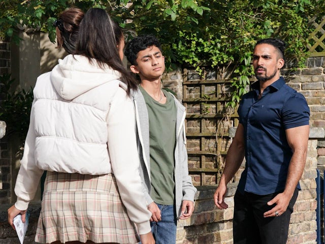 Nugget and Ravi on EastEnders on October 18, 2023