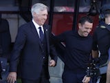 Real Madrid boss Carlo Ancelotti and Barcelona manager Xavi on October 28, 2023