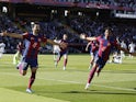 Barcelona's Ilkay Gundogan celebrates scoring against Real Madrid on October 28, 2023